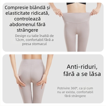 Colanți din Modal, talie înaltă, slim-fit, elastici, pentru toamnă și iarnă