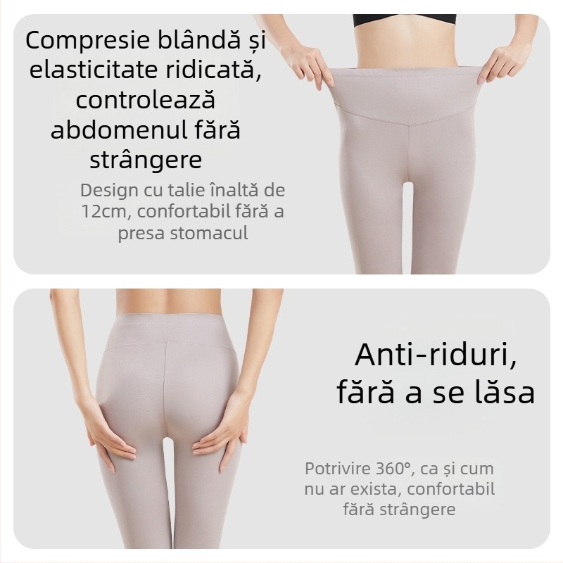 Colanți din Modal, talie înaltă, slim-fit, elastici, pentru toamnă și iarnă