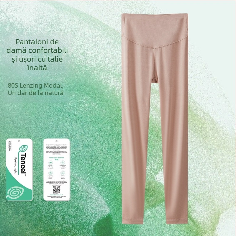 Colanți din Modal, talie înaltă, slim-fit, elastici, pentru toamnă și iarnă