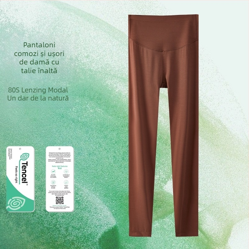 Colanți din Modal, talie înaltă, slim-fit, elastici, pentru toamnă și iarnă