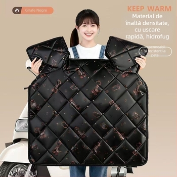 Acoperire groasă din fleece, pentru protecție împotriva vântului la vehicule electrice, impermeabilă și UV, pentru scutere, tricicluri și motociclete