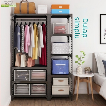 Dulap din oțel în colț, cu rafturi de depozitare pentru haine, sistem modular simplu de organizare