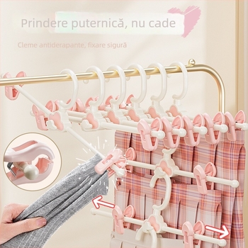 Umeraș pentru copii antialunecare, cu clemă pentru pantaloni, reglabil, telescopic, fără cusături, pentru uz casnic