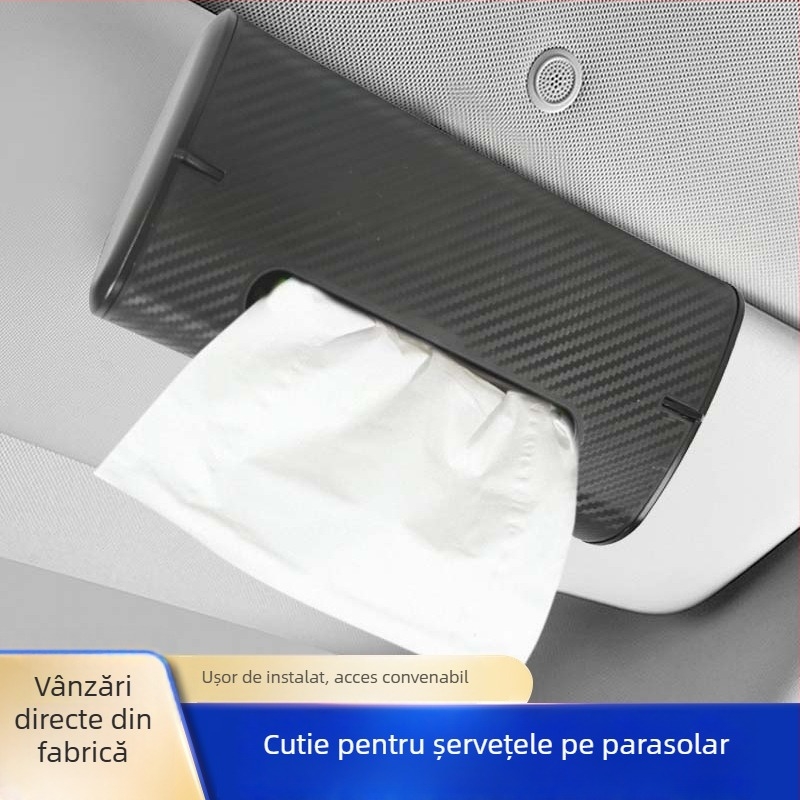 Cutie de șervețele auto pentru parasolar – suport creativ pentru interiorul mașinii