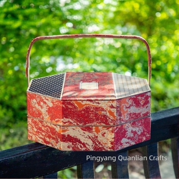 Cutie cadou din lemn, personalizabilă, pentru Mooncake, stil chinezesc – 2025
