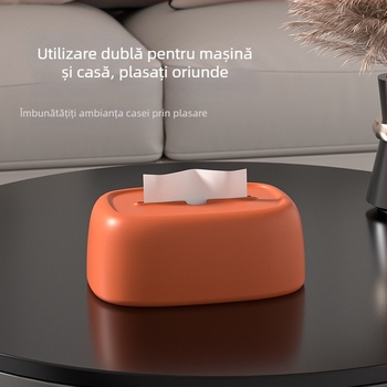 Cutie de șervețele din silicon pentru mașină, cu compartiment pentru cotieră și husă agățată pe spătarul scaunului, pentru vizorul de soare
