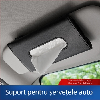 Cutie de șervețele din piele pentru mașină, suport atârnat – depozitare creativă, drăguț