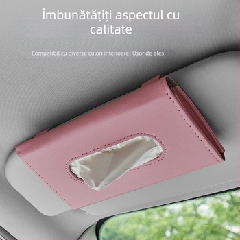 Cutie de șervețele din piele pentru mașină, suport atârnat – depozitare creativă, drăguț