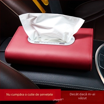 Cutie de șervețele pentru mașină, suport pentru cotieră, husă pentru șervețele, decor interior auto