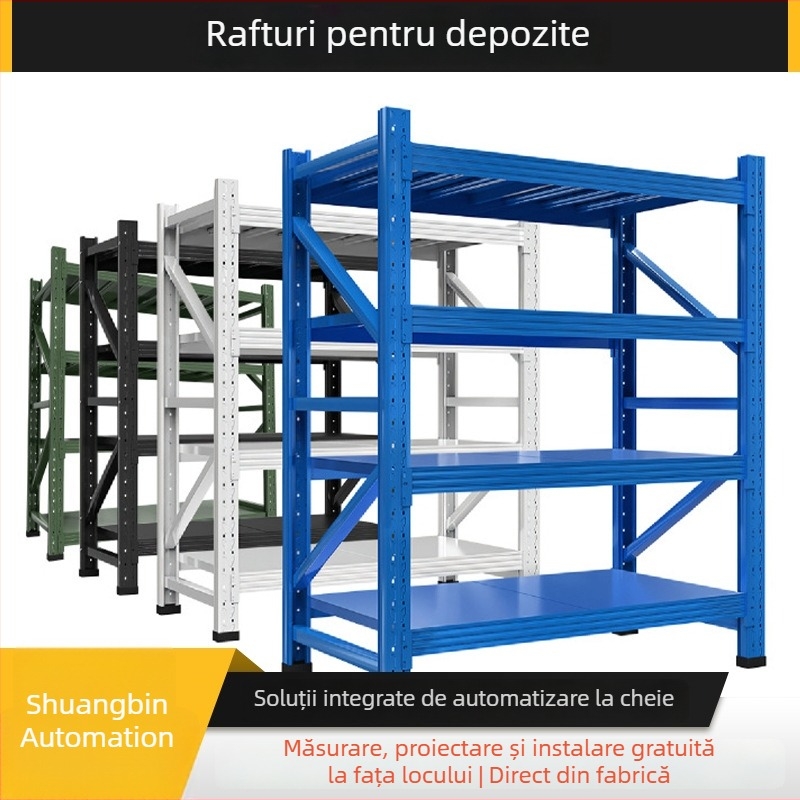 Rafturi de depozitare multifuncționale pentru depozitare și expunere – de la ușoare la grele, din oțel laminat la rece