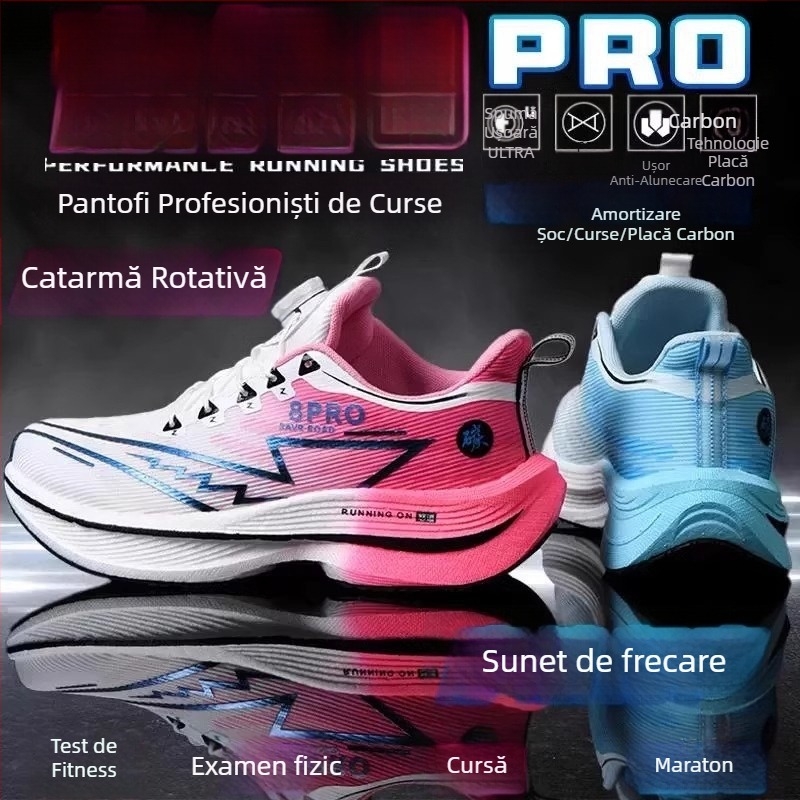 Chitu 8Pro Pantofi de alergare pentru bărbați – Partea superioară din plasă respirabilă, pantofi de cursă cu placă de carbon