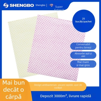 Cârpe de curățare din material nețesut, cu model solzi de pește, îngroșate, pentru o singură utilizare, curățare uscată și umedă