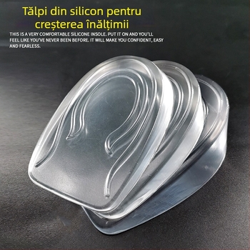 Talpă interioară din silicon, invizibilă, pentru creșterea înălțimii la pantofi sport unisex; pernă pentru călcâi; parțială; absorbția șocurilor