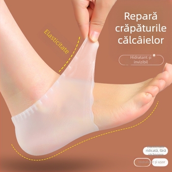 Protector de călcâie din silicon ultra-subțire, șosetă hidratantă anti-crăpături