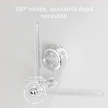 Raft rotativ pentru accesorii de păr și bijuterii, cu ventuză, montare pe perete