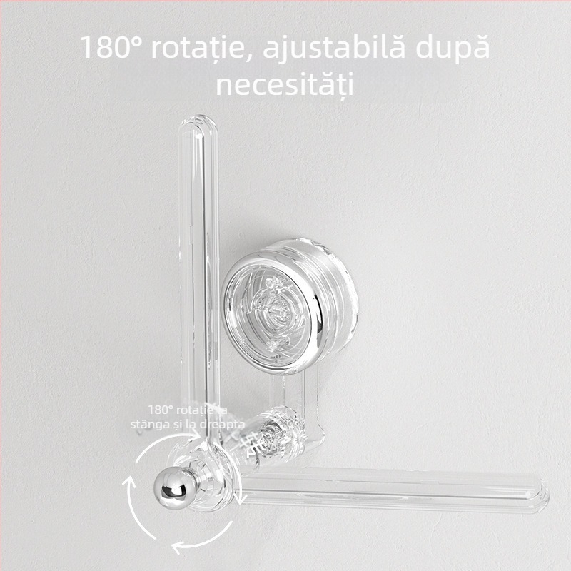 Raft rotativ pentru accesorii de păr și bijuterii, cu ventuză, montare pe perete