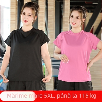 Set de yoga pentru femei cu mărime mare, croială lejeră, material cu uscare rapidă, pentru alergare și antrenament