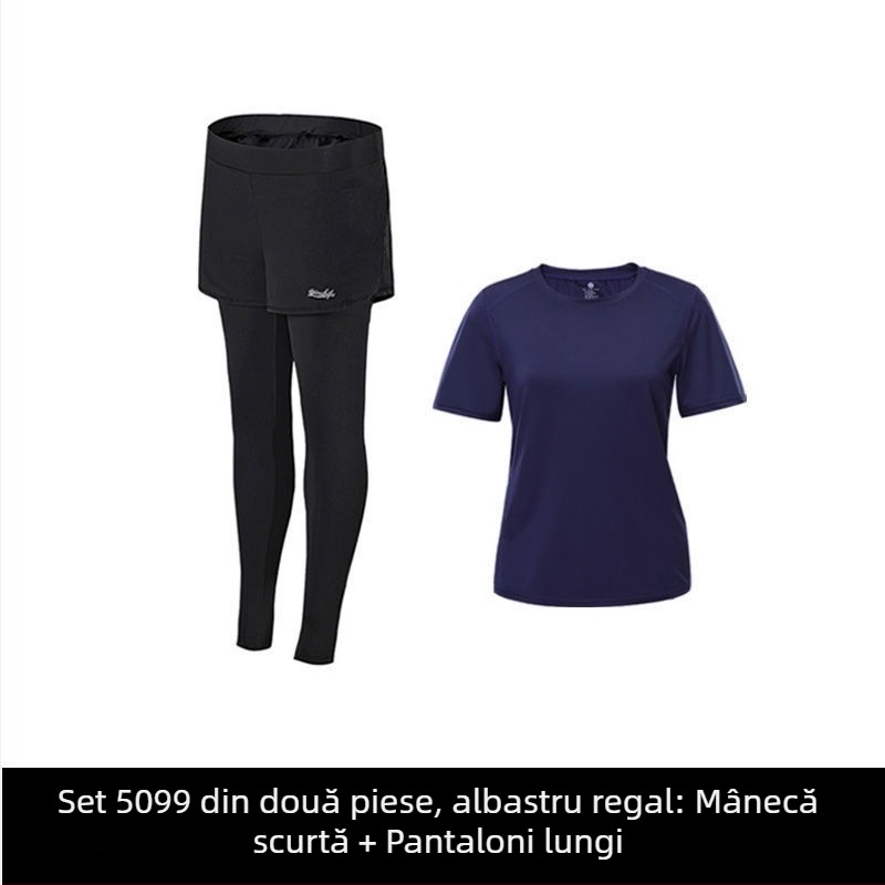 Set de yoga pentru femei cu mărime mare, croială lejeră, material cu uscare rapidă, pentru alergare și antrenament