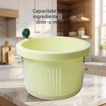 Cos de drenaj cu două niveluri, rotativ, pentru legume și fructe, bazin de depozitare bucătărie