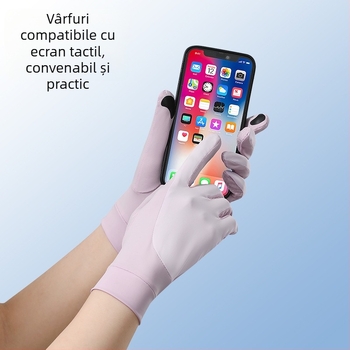 Mănuși unisex cu protecție UV și Ice Silk respirabil, pentru ciclism outdoor și condus – antialunecare, compatibile cu ecran tactil