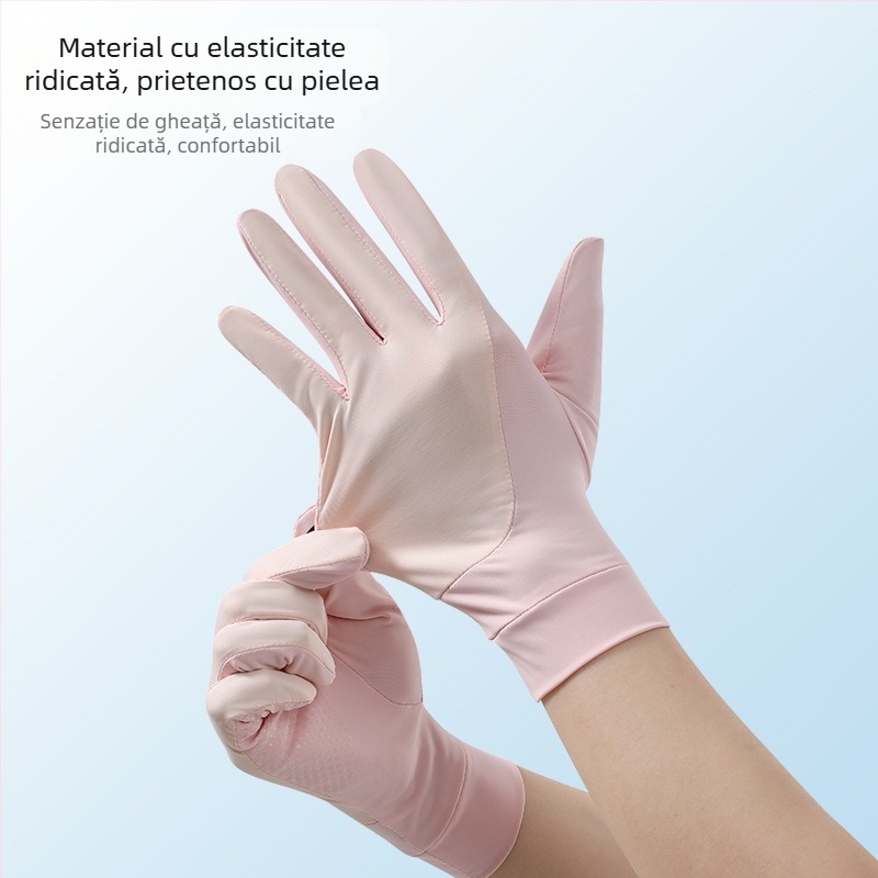 Mănuși unisex cu protecție UV și Ice Silk respirabil, pentru ciclism outdoor și condus – antialunecare, compatibile cu ecran tactil