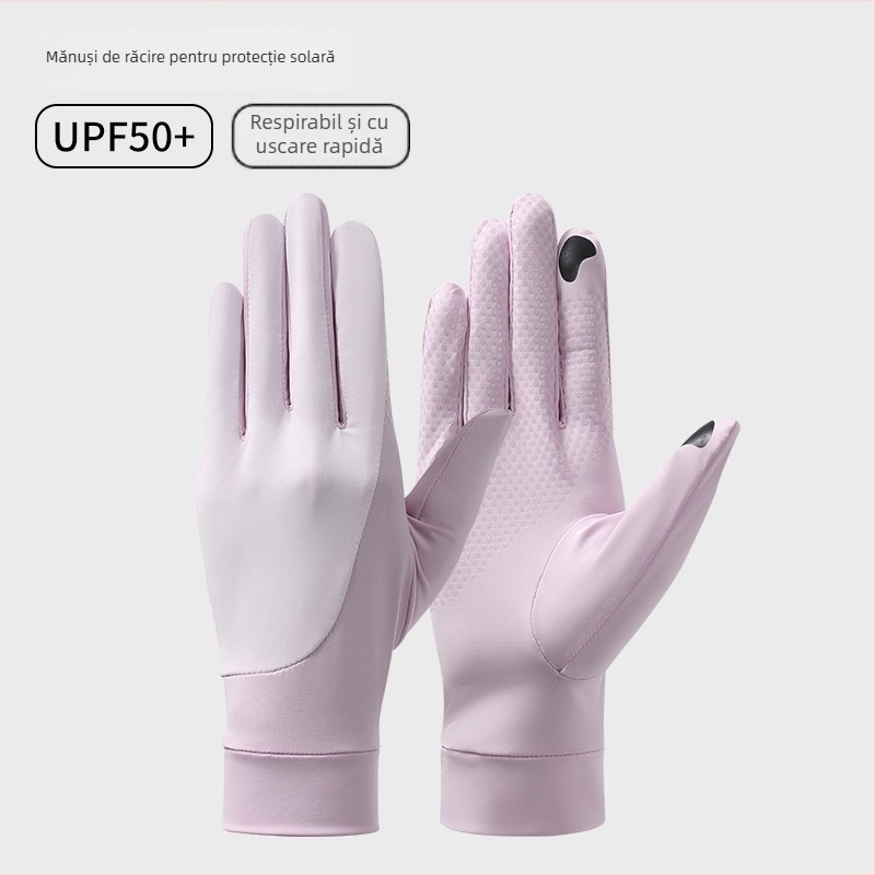 Mănuși unisex cu protecție UV și Ice Silk respirabil, pentru ciclism outdoor și condus – antialunecare, compatibile cu ecran tactil