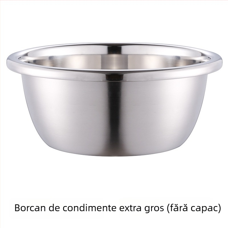 Vas de bucătărie din oțel inoxidabil gros, cu capac