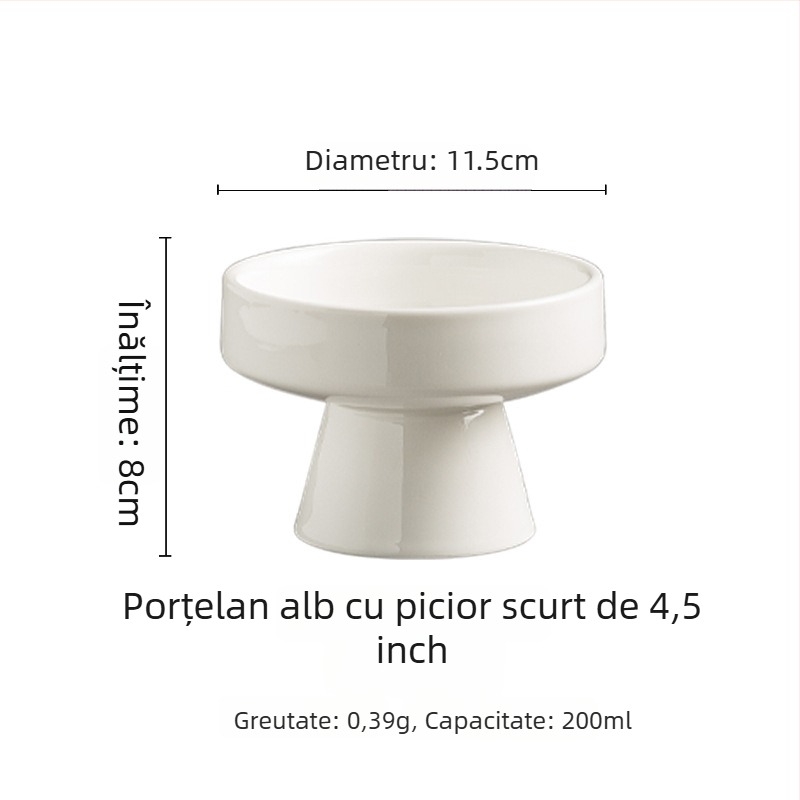 Boluri de desert din porțelan cu picior înalt, boluri pentru înghețată, diametrul 11–11,9 cm, pentru uz casnic și în sectorul hotelier