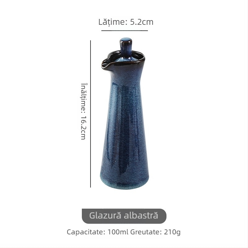 Set ceramic de condimente – sticle pentru ulei, oțet și sos de soia, bucătărie în stil japonez