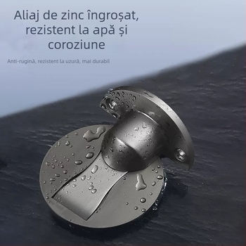 Stop de ușă pentru podea, fără găuri, magnet puternic, anti-coliziune, aliaj de zinc, pentru uz casnic