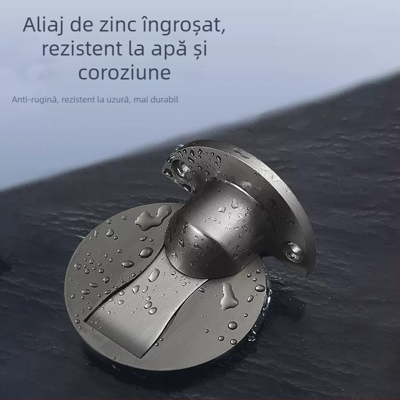 Stop de ușă pentru podea, fără găuri, magnet puternic, anti-coliziune, aliaj de zinc, pentru uz casnic