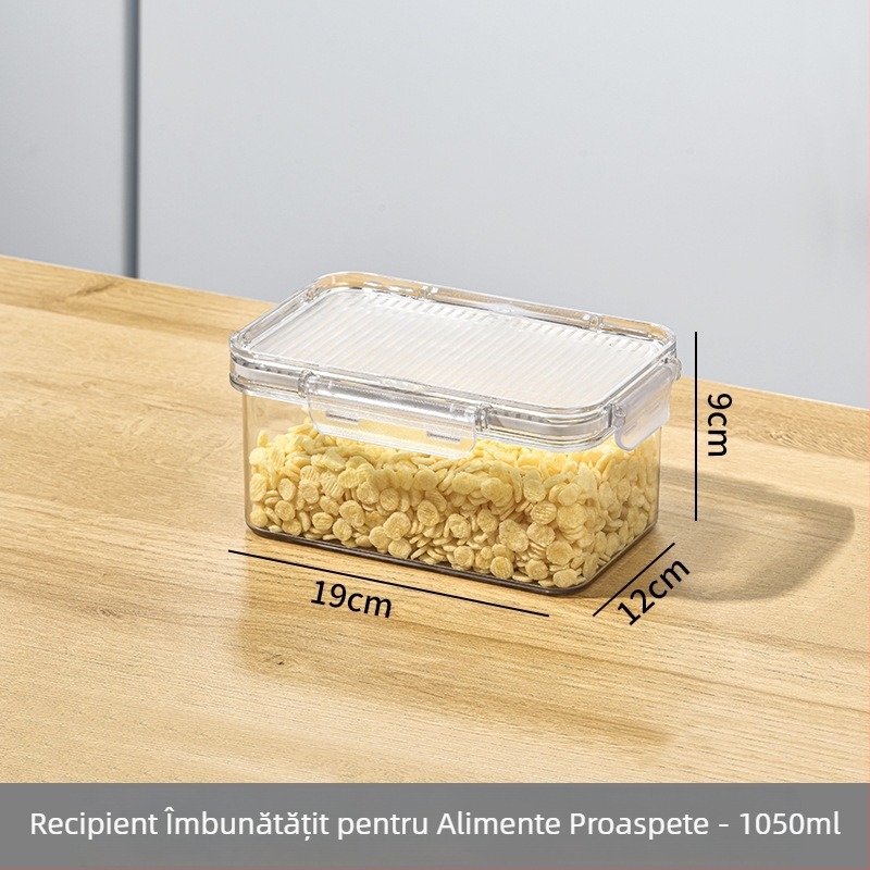 Mabalo Recipient transparent din plastic, etanș, pentru frigider și congelator – depozitare pentru cereale