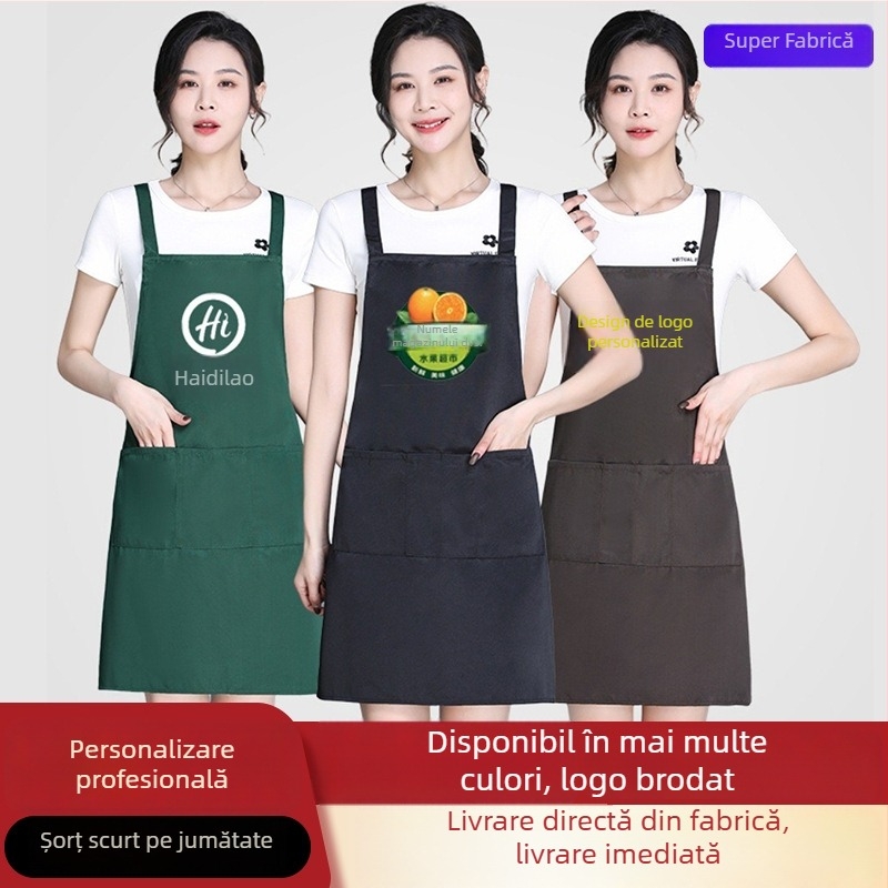 Șorț pentru atelier ceramic și cafenea cu ceai cu lapte – anti-murdărire, rezistent la pete, imprimare logo disponibil, echipament de lucru