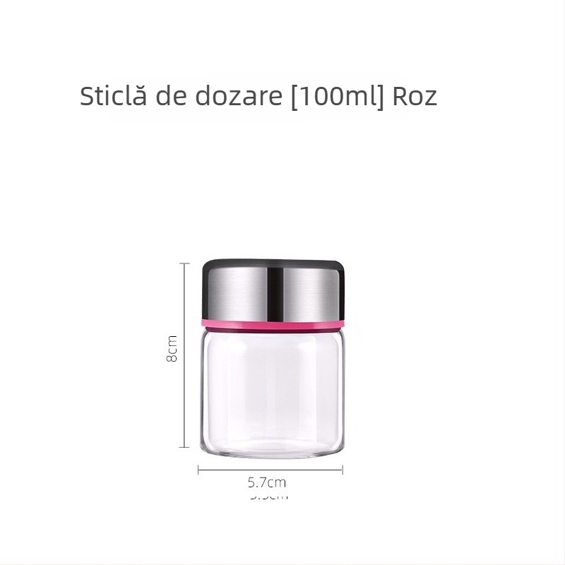 Borcan din sticlă alimentar, capac din oțel inoxidabil, etanș și rezistent la aburi și căldură; potrivit pentru Bird's Nest, dulceață și medicină tradițională chineză