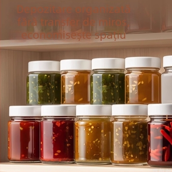 Recipient sigilat pentru depozitare alimentară, sos de ardei iute și murături, 300 ml