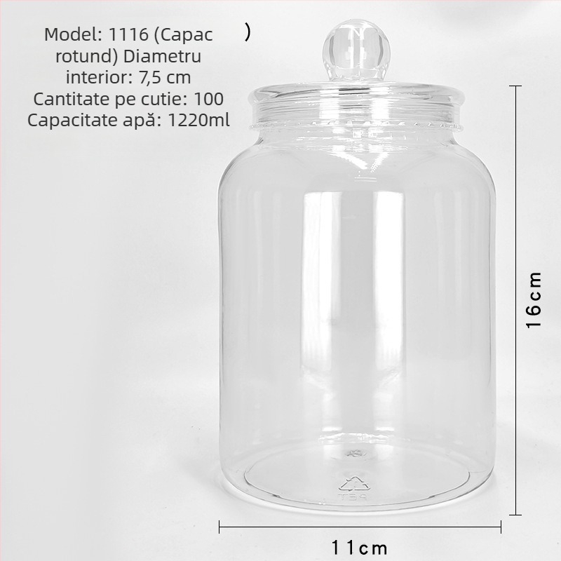 PET borcane sigilate pentru ambalare și depozitare a cojii uscate de mandarină, ginseng american, plante medicinale, cereale, nuci și gustări