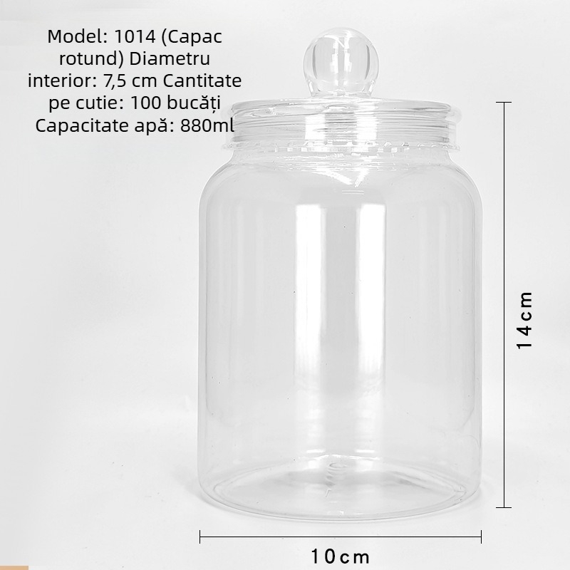 PET borcane sigilate pentru ambalare și depozitare a cojii uscate de mandarină, ginseng american, plante medicinale, cereale, nuci și gustări