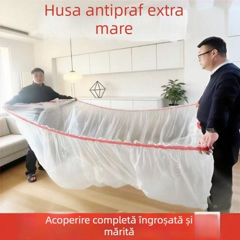 Acoperire de pat de unică folosință, cu margine elastică, pentru pat mare și canapea, film de protecție împotriva prafului pentru mobilier