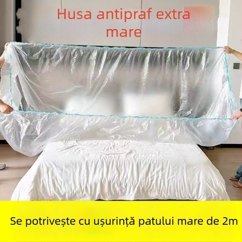 Acoperire de pat de unică folosință, cu margine elastică, pentru pat mare și canapea, film de protecție împotriva prafului pentru mobilier