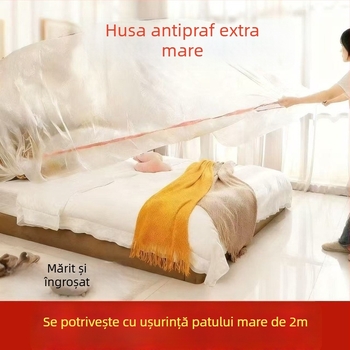 Acoperire de pat de unică folosință, cu margine elastică, pentru pat mare și canapea, film de protecție împotriva prafului pentru mobilier