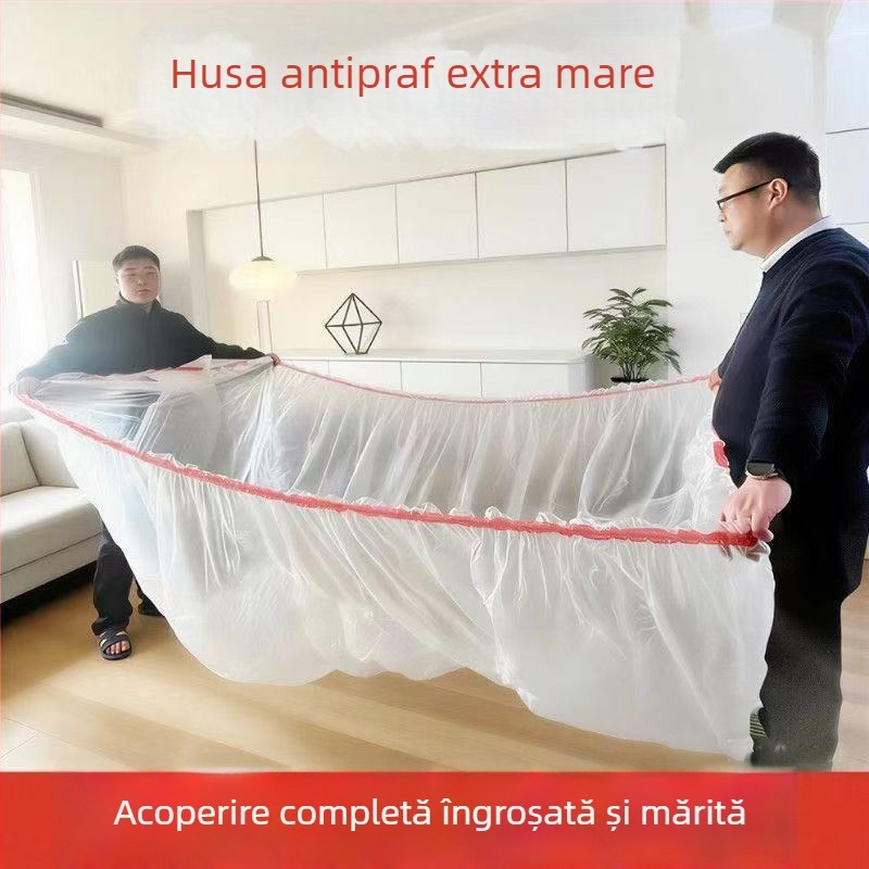 Acoperire de pat de unică folosință, cu margine elastică, pentru pat mare și canapea, film de protecție împotriva prafului pentru mobilier