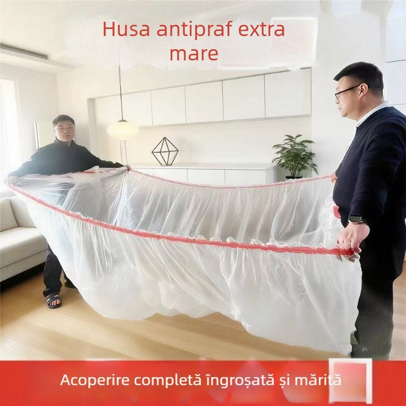 Acoperire de pat de unică folosință, cu margine elastică, pentru pat mare și canapea, film de protecție împotriva prafului pentru mobilier