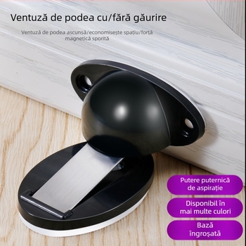 Protecție pentru ușă din plastic cu priză pe podea, fără găuri, poziționare discretă, zgomot redus, pentru dormitor