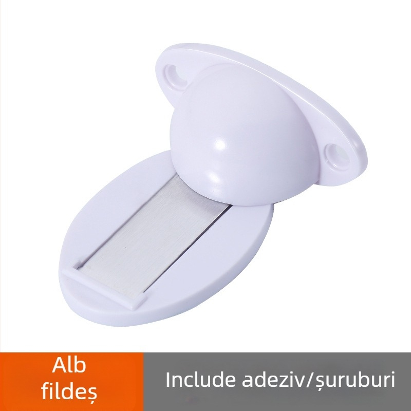 Protecție pentru ușă din plastic cu priză pe podea, fără găuri, poziționare discretă, zgomot redus, pentru dormitor