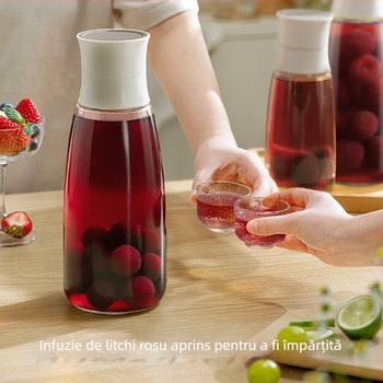 Sticlă de vin din sticlă, 600 ml, pentru infuzie, recipient sigilat, sticla goală pentru reambalarea vinului alb
