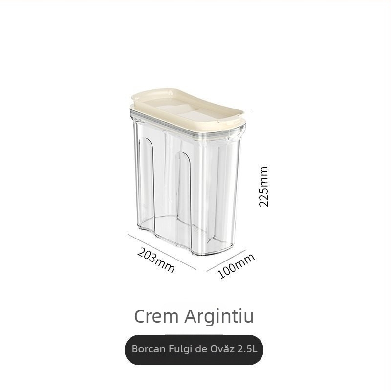 Recipient plastic sigilat pentru depozitarea cerealelor, nucilor și fasolei