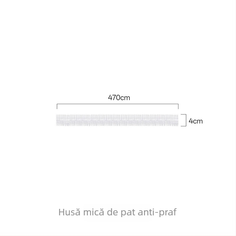 FaSoLa husă de pat transparentă, protecție împotriva prafului, cu șnur elastic, folie protectoare pentru mobilier de living, dimensiunile 470×40 cm sau 490×40 cm