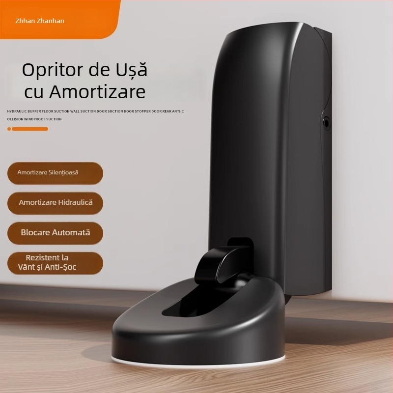 Amortizor hidraulic pentru ușă, versiune mini pentru uși interioare din lemn, montaj la podea, tamponare la impact