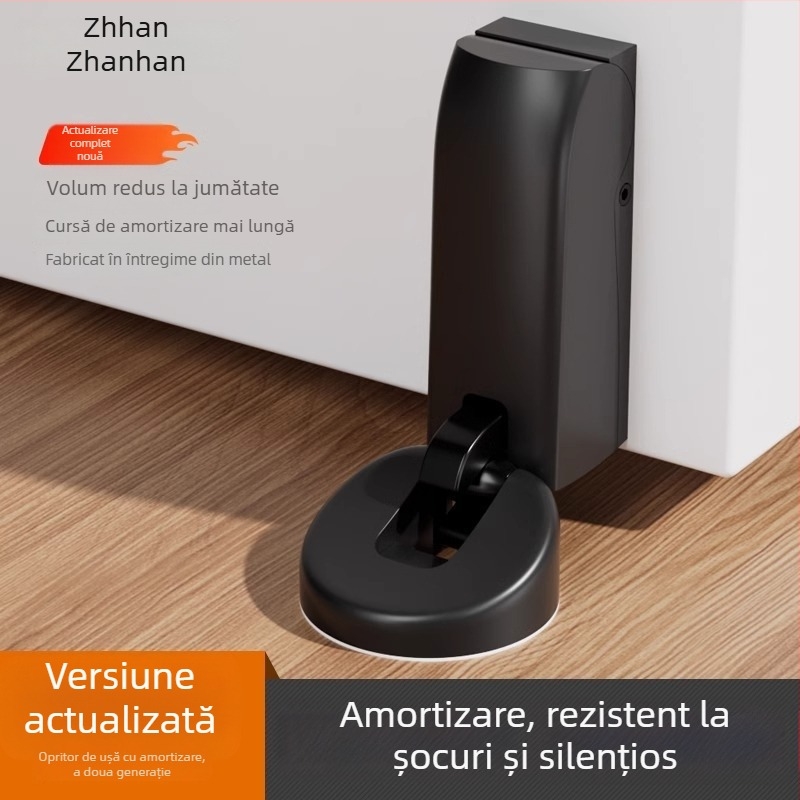Amortizor hidraulic pentru ușă, versiune mini pentru uși interioare din lemn, montaj la podea, tamponare la impact
