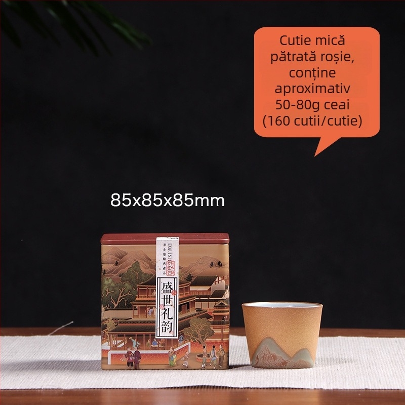 Cutie metalică pentru ceai, recipient sigilat Pu'er – Phoenix Dancong